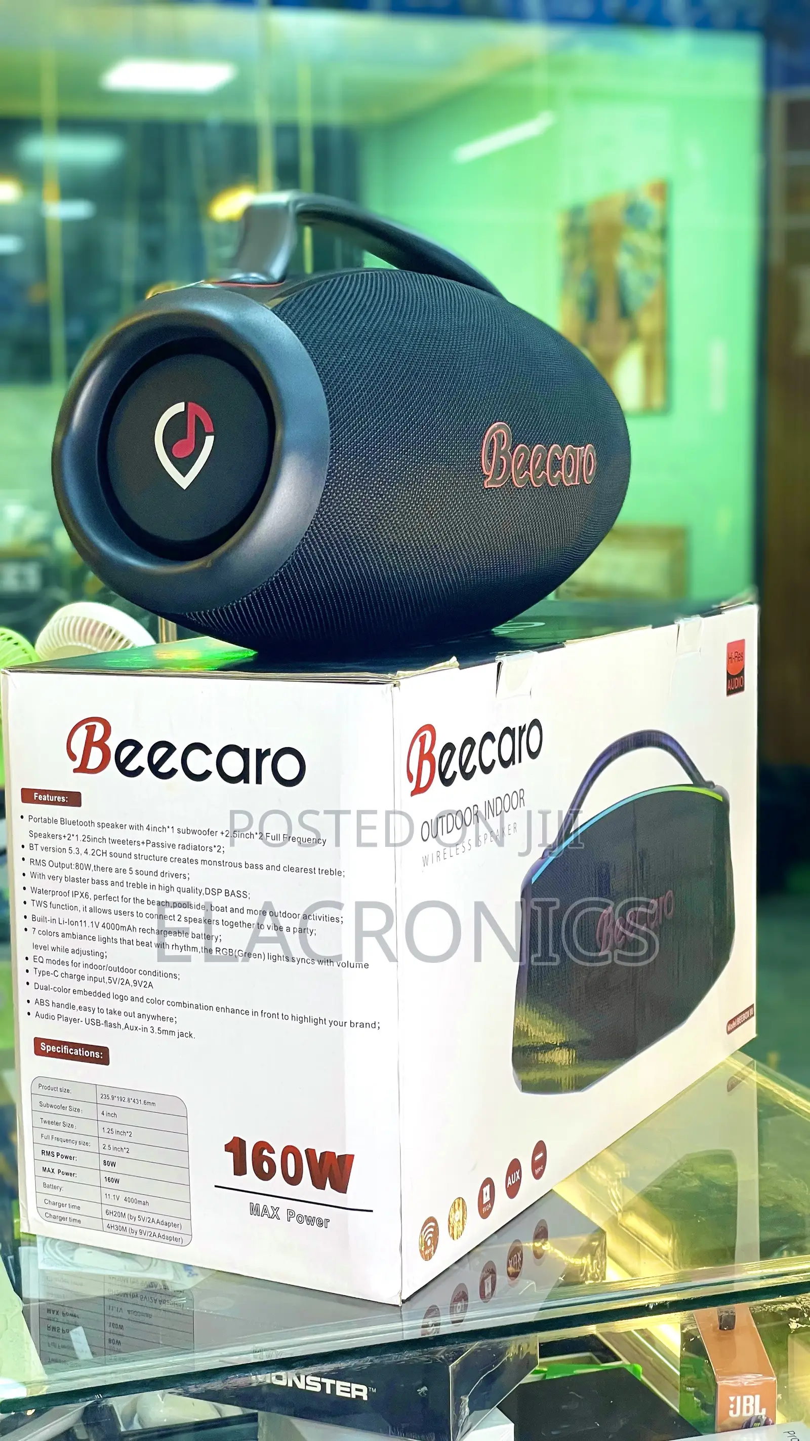 Beecaro 160w Big Speaker (Heavy Bass Bluetooth)