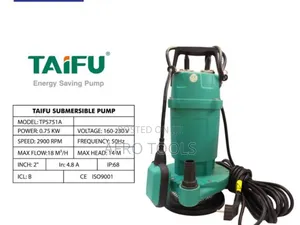 Taifu 1hp Submersible Pump (የንፁህ ውሃ መሳበያ ፓንፕ)