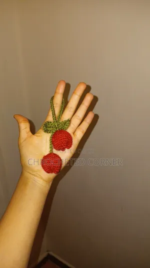 Cute Handmade Crochet Tulips Keychain