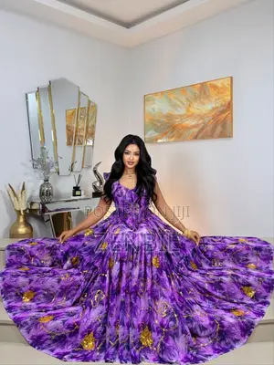 Floral Singer Chiffon Maxi Dress | Zenbil Chiffon Ethiopia