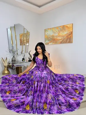 Floral Singer Chiffon Maxi Dress | Zenbil Chiffon Ethiopia
