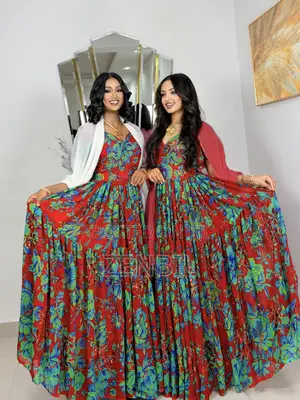 Floral Singer Chiffon Dress | Zenbil Chiffon Addis Ababa