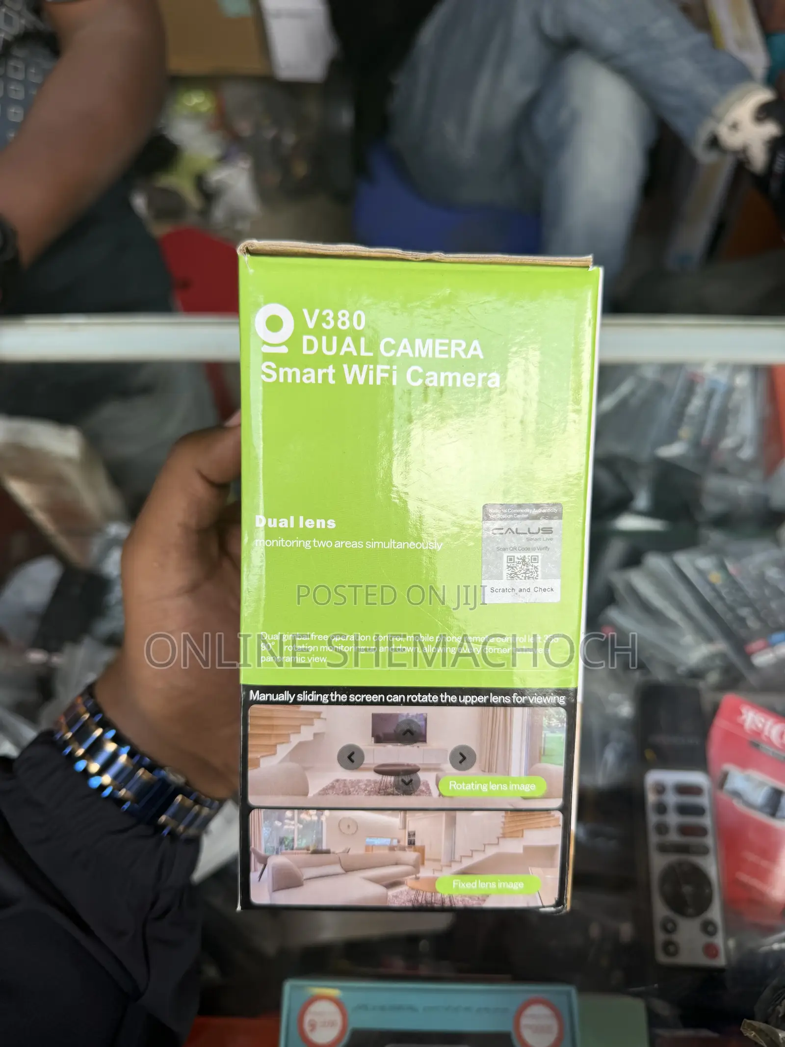 Calus Q7 Max Smart Wifi Camera ካለስ ባለ ሁለት ሌንስ ዋይፍይ ካሜራ