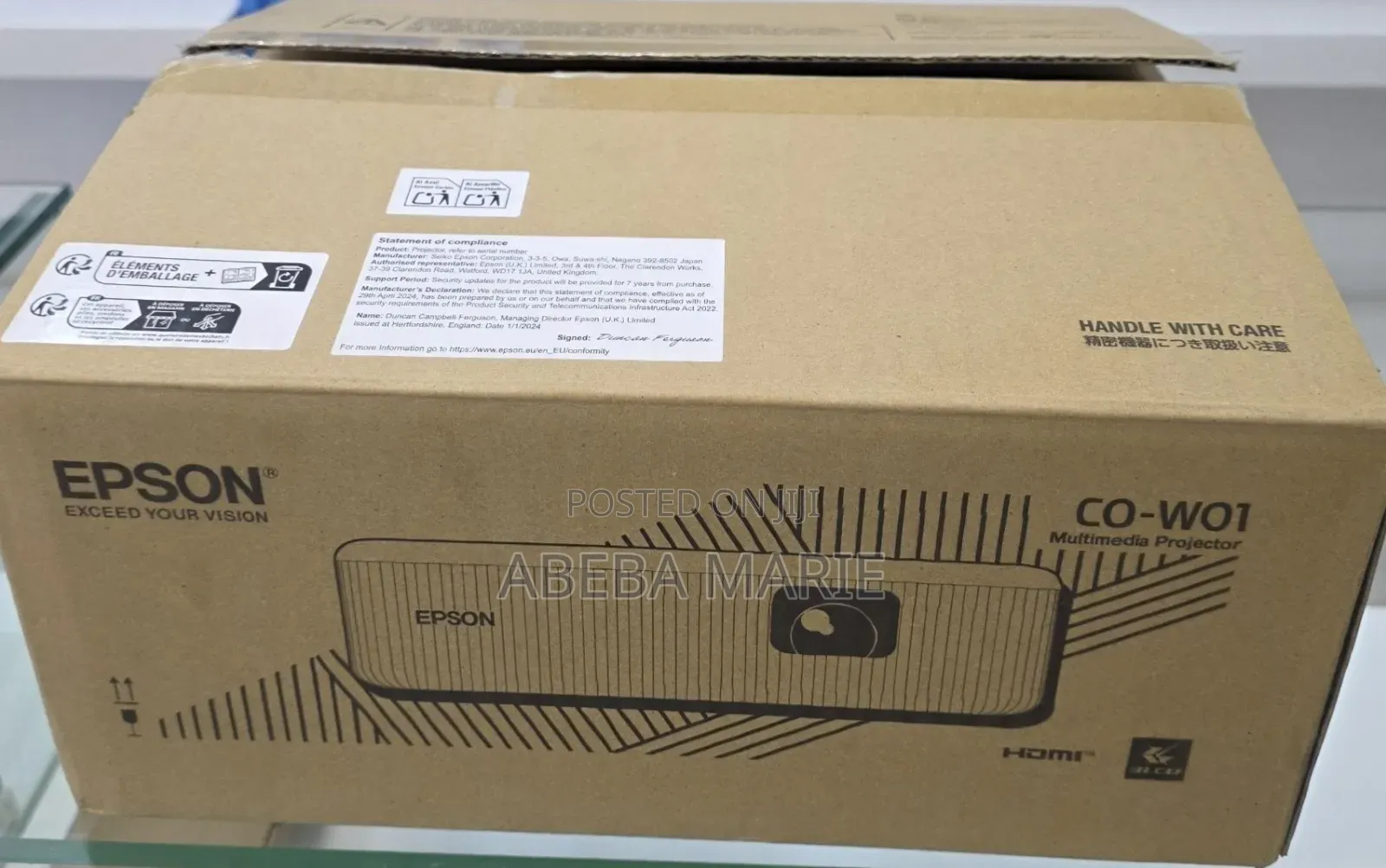 Brand New Packed With Cartoon Epson Projector Model : Co-W0
