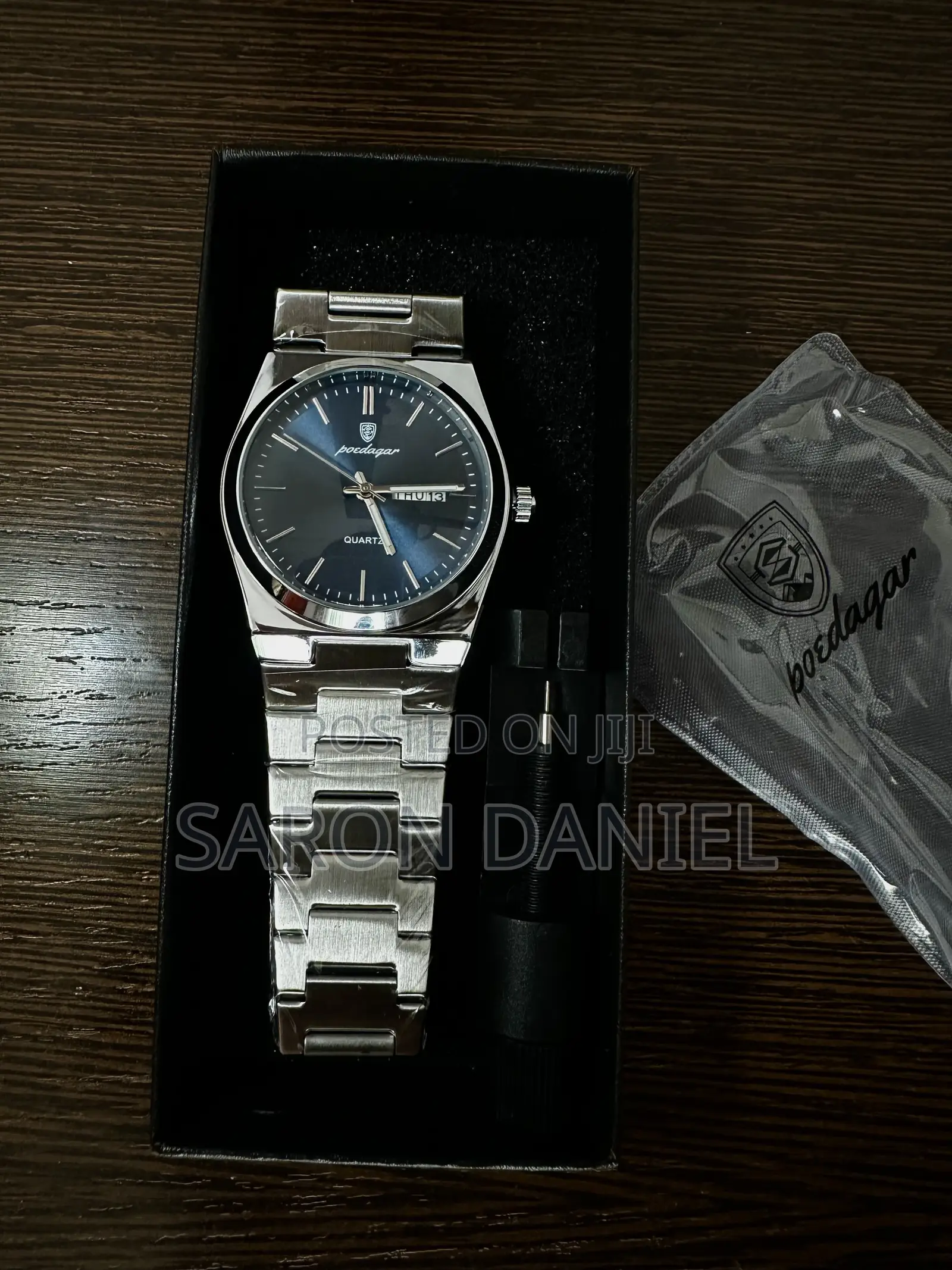 Poedagar Blue-Black Men’S Watch 