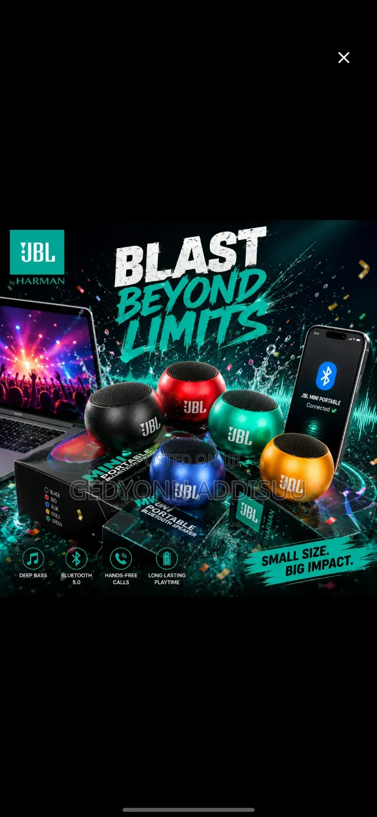 Modern Portable Speaker With Powerful, High-Quality Sound.