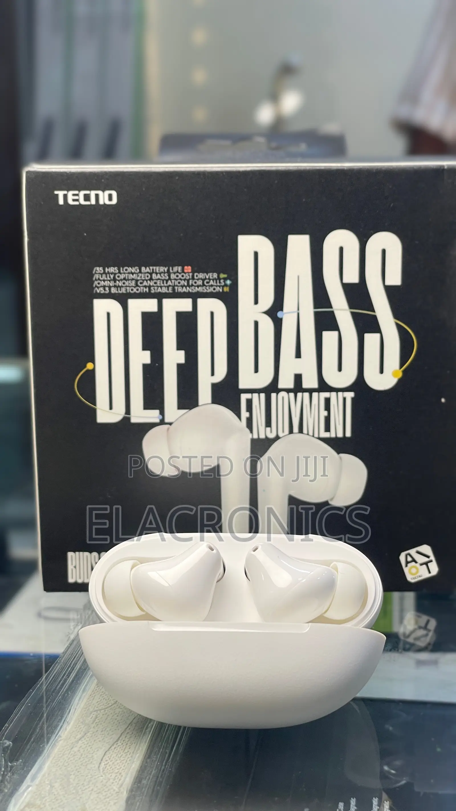 Tecno Deep Bass Wireless Earbuds Buds 3⁠