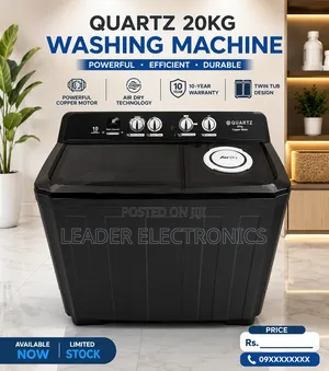 Quartz Washing Machine 20kg Original – Large Capacity, Powerful