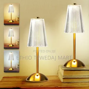 Table Lamp Led Rechargeable Lamp Bedside Desk Nightstand Gold Base