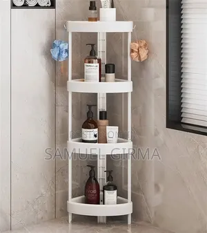 4 ተደራራቢ፣ ተንቀሳቃሽ የማዕዘን መደርደሪያ (Corner Storage Rack)