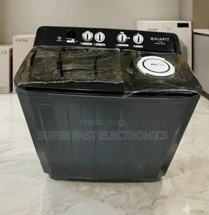 Quartz 20kg Twin Tub Semi-Automatic Washing Machine– Dark Gray/Black