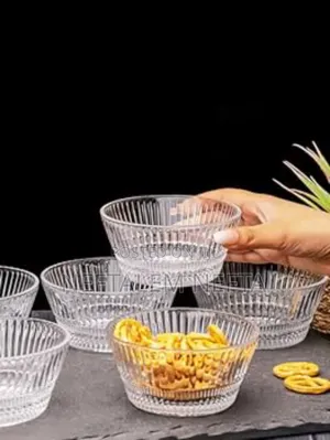 7 Piece Ice Cream Fruit Glass Cup