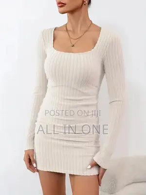 Elegant Long Sleeve White Dresses