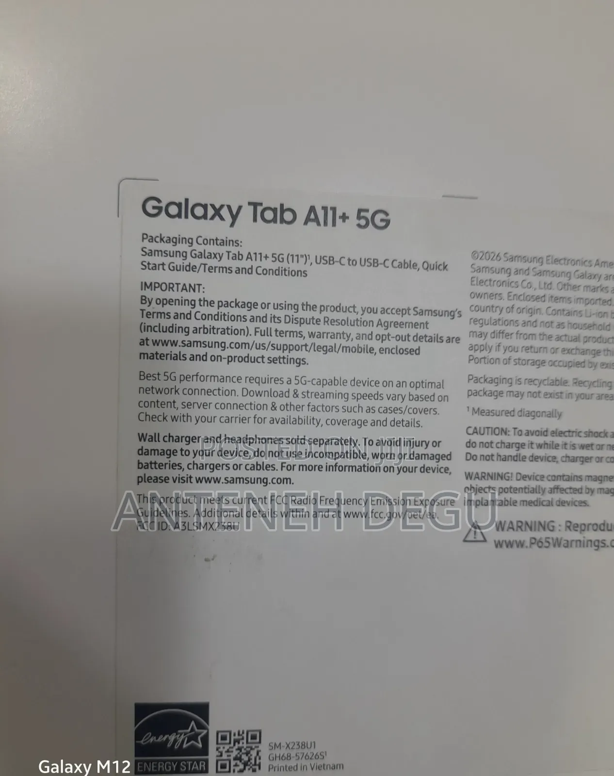 New Samsung Galaxy Tab A11+ 128 GB Blue