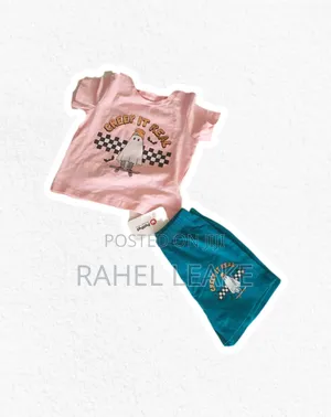 Patpat 2-Piece Ghost Outfit Pink T-Shirt Green Shorts 18–24m