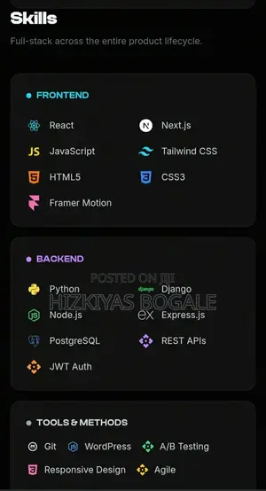 Full Stack Web and Mobile App Develoer