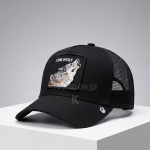 Animal Print Lone Wolf Trucker Hat