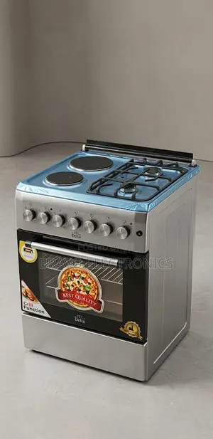Delta 60×60 Stainless Steel Cooker – 2 Gas + 2 Electric