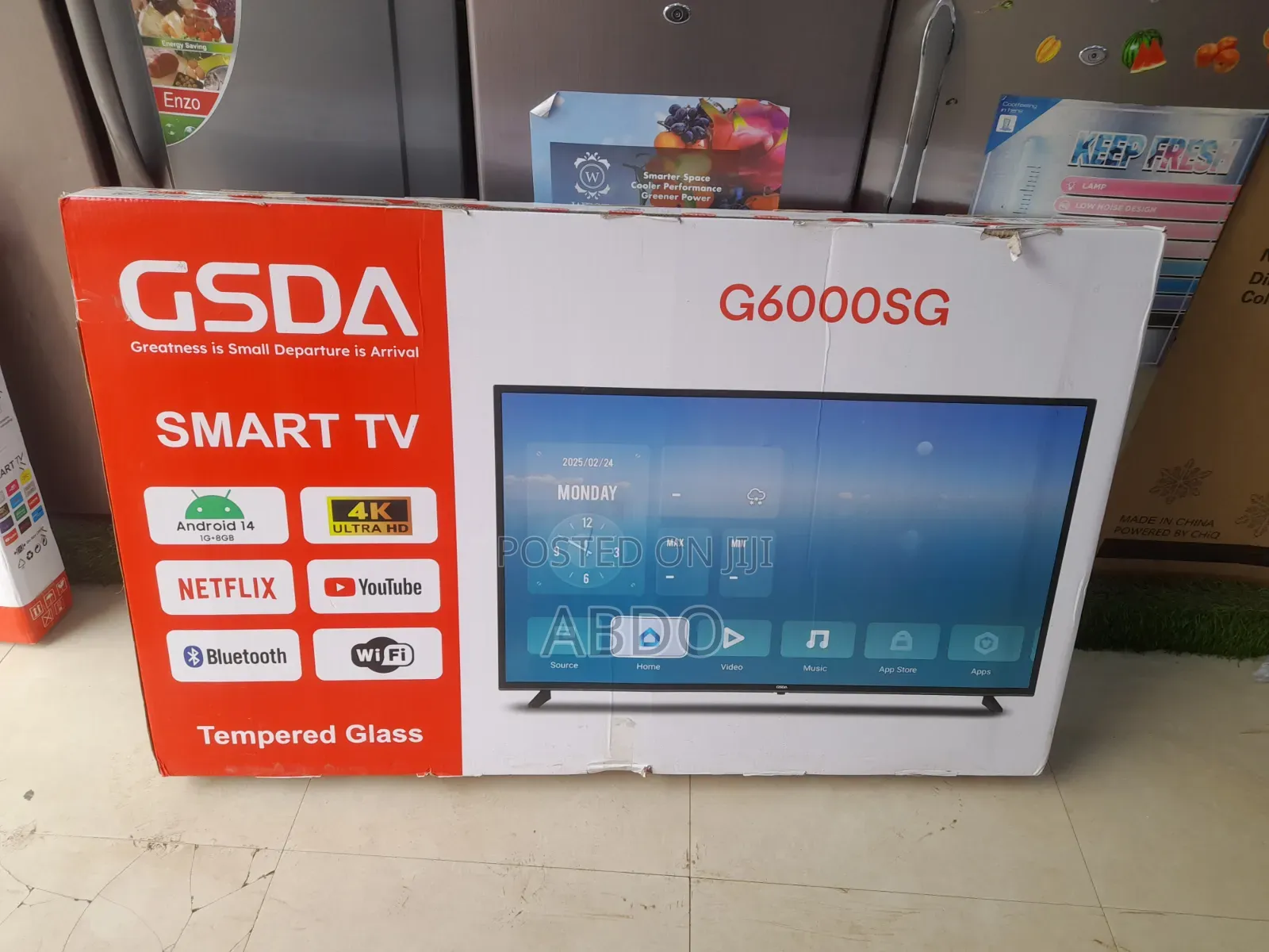 Gsda Smart Tv 60 Inch Doubel Gelass Secrine Ados 2026 Hifi Speaker