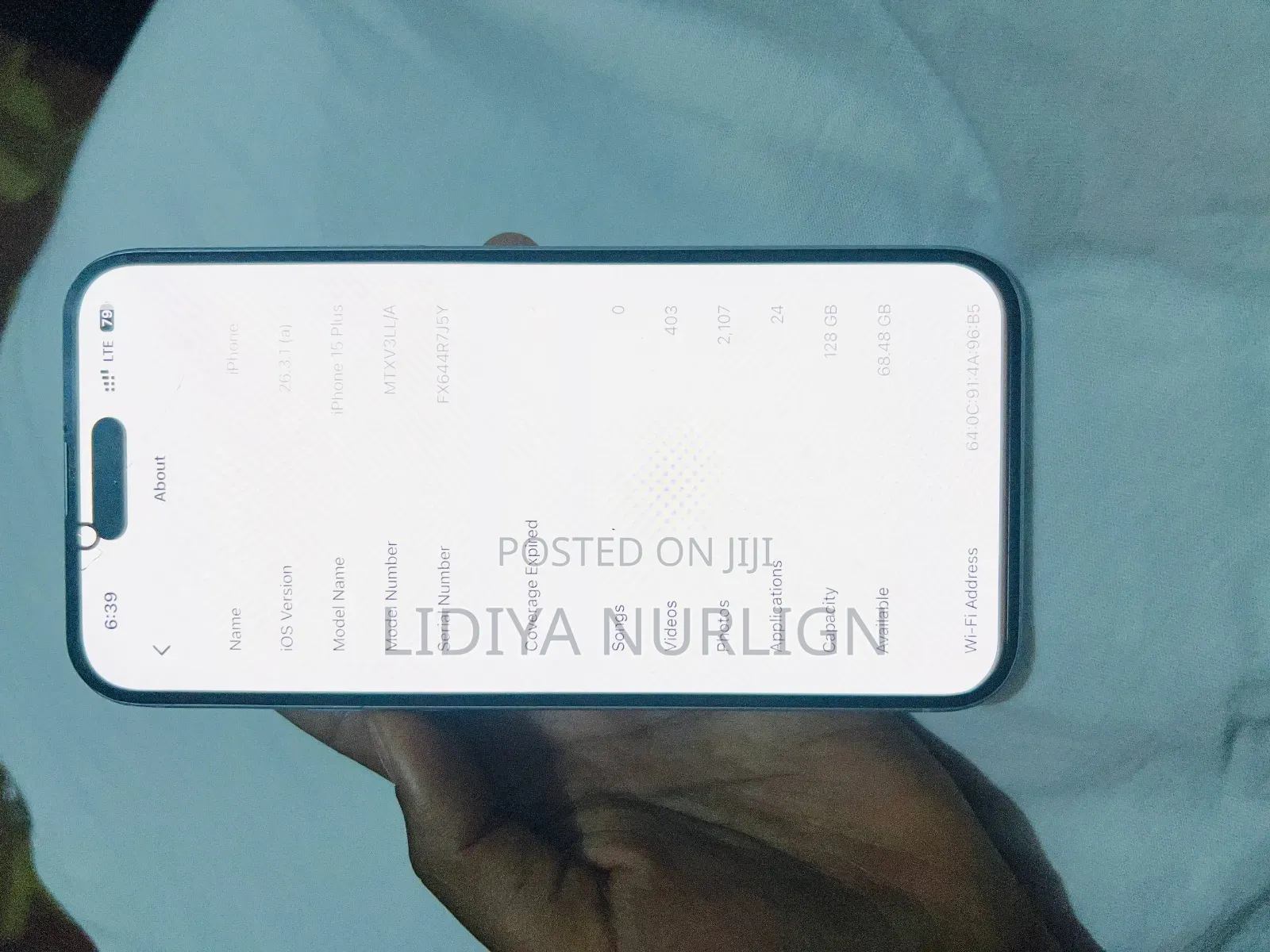 Apple iPhone 15 Plus 128 GB White