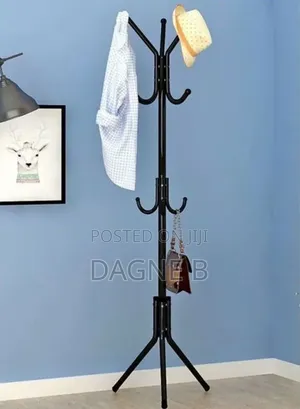 Standing Coat, Jacket, Tie, and Hat Hanger የኮት የልብስ መስቀያ