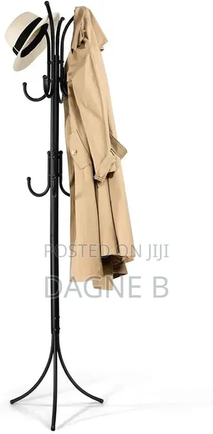 Standing Coat, Jacket, Tie, and Hat Hanger የኮት የልብስ መስቀያ