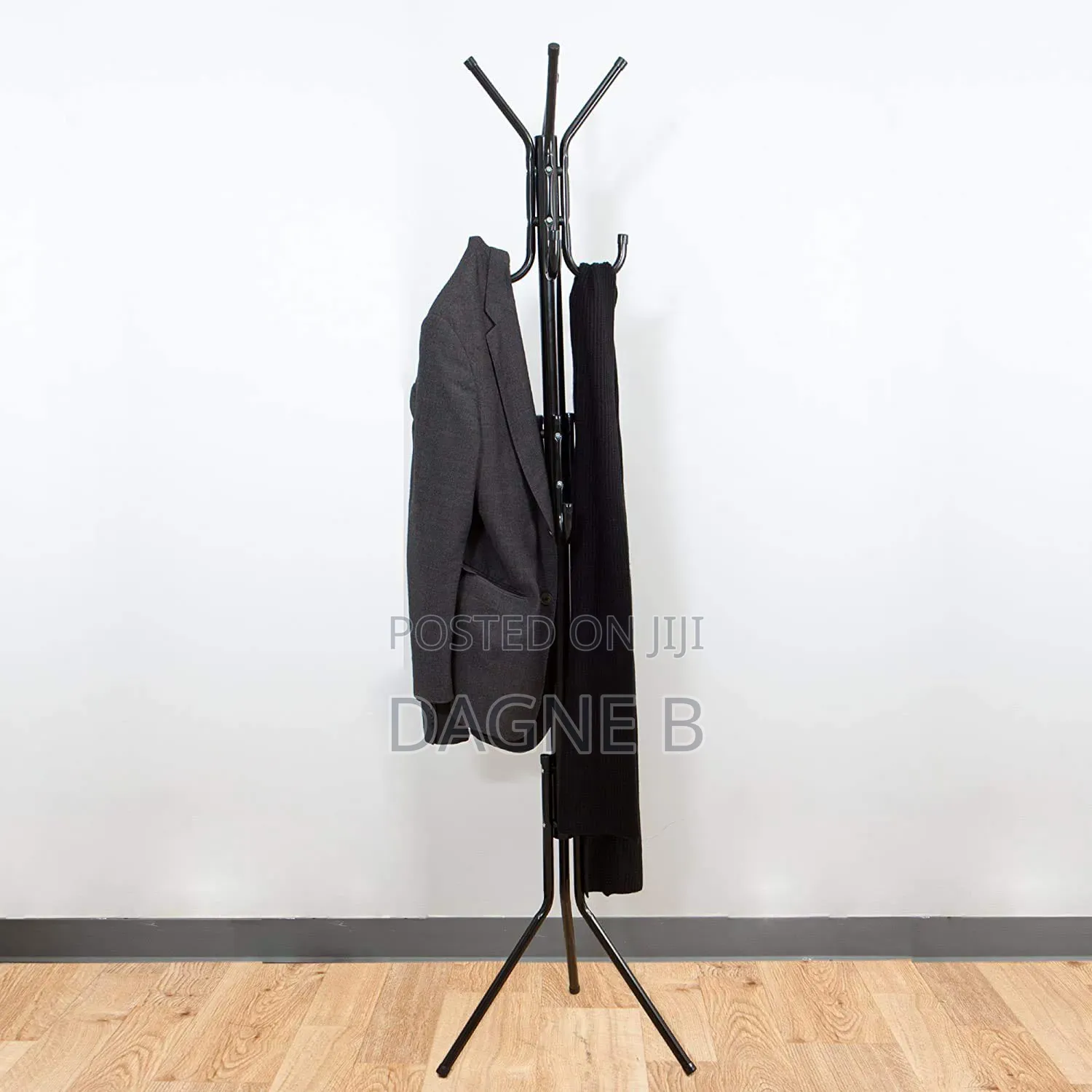 Standing Coat, Jacket, Tie, and Hat Hanger የኮት የልብስ መስቀያ