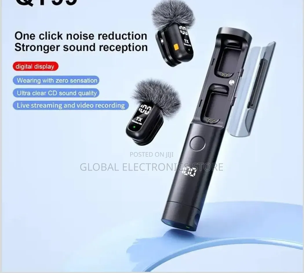 Lavalier Microphone, Wireless, Noise Reduction, With Full Accessories