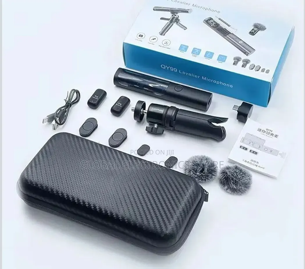 Lavalier Microphone, Wireless, Noise Reduction, With Full Accessories