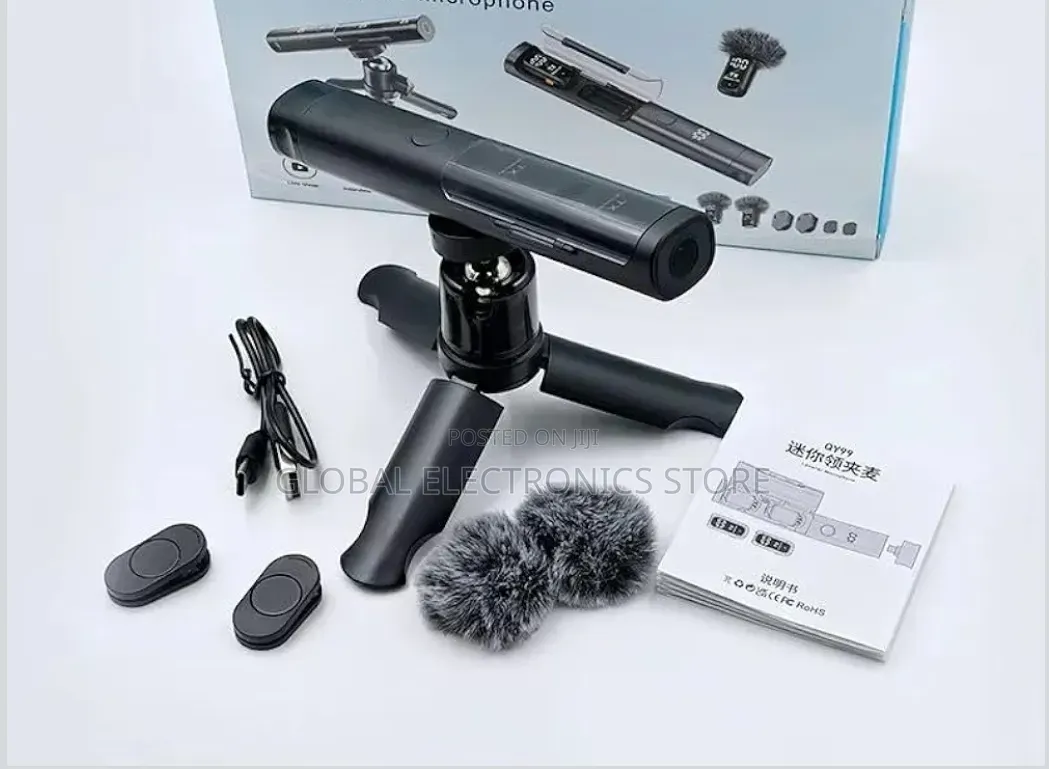 Lavalier Microphone, Wireless, Noise Reduction, With Full Accessories
