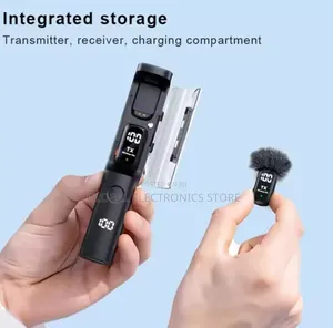Dual Wireless Lapel Microphone With Handheld Interview Pen