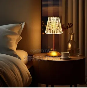 Rechargeable Crystal Table Lamp - Led Cordless Desk Night Light
