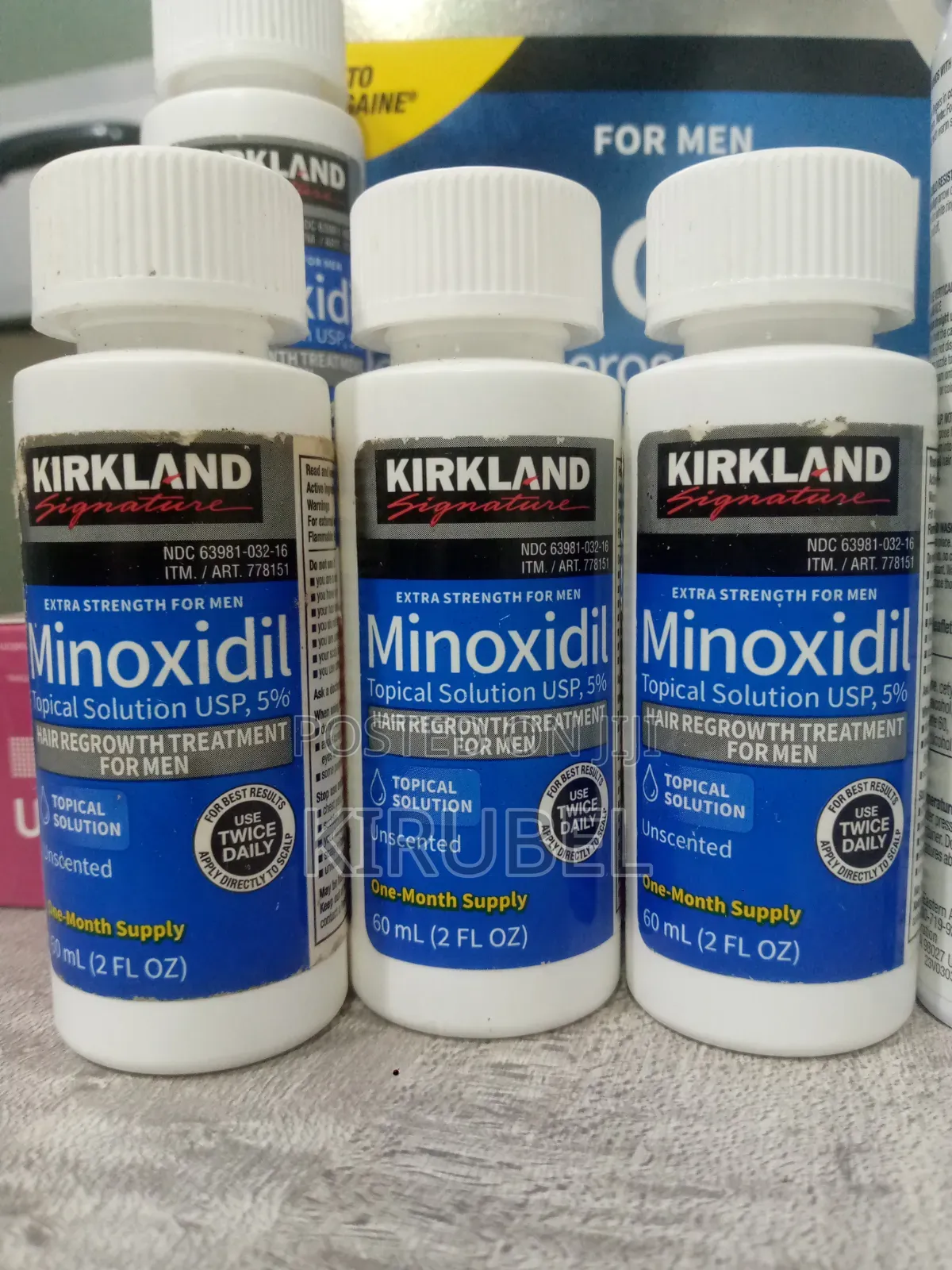 እውነተኛ እቃ ፣ እውነተኛ ውጤት – Kirkland Minoxidil
