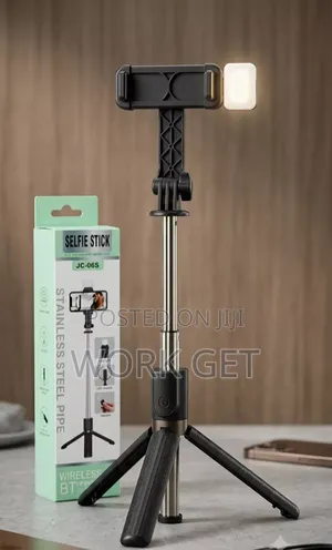 Bluetooth Selfie Stick (Model Jc-06s) With Tripod Base