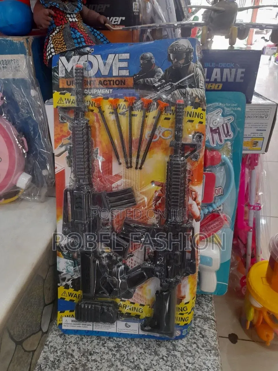 Double Plastic Kids Toy ባለ 2 የህፃናት ሽጉጥ Kids Toyes Shegute
