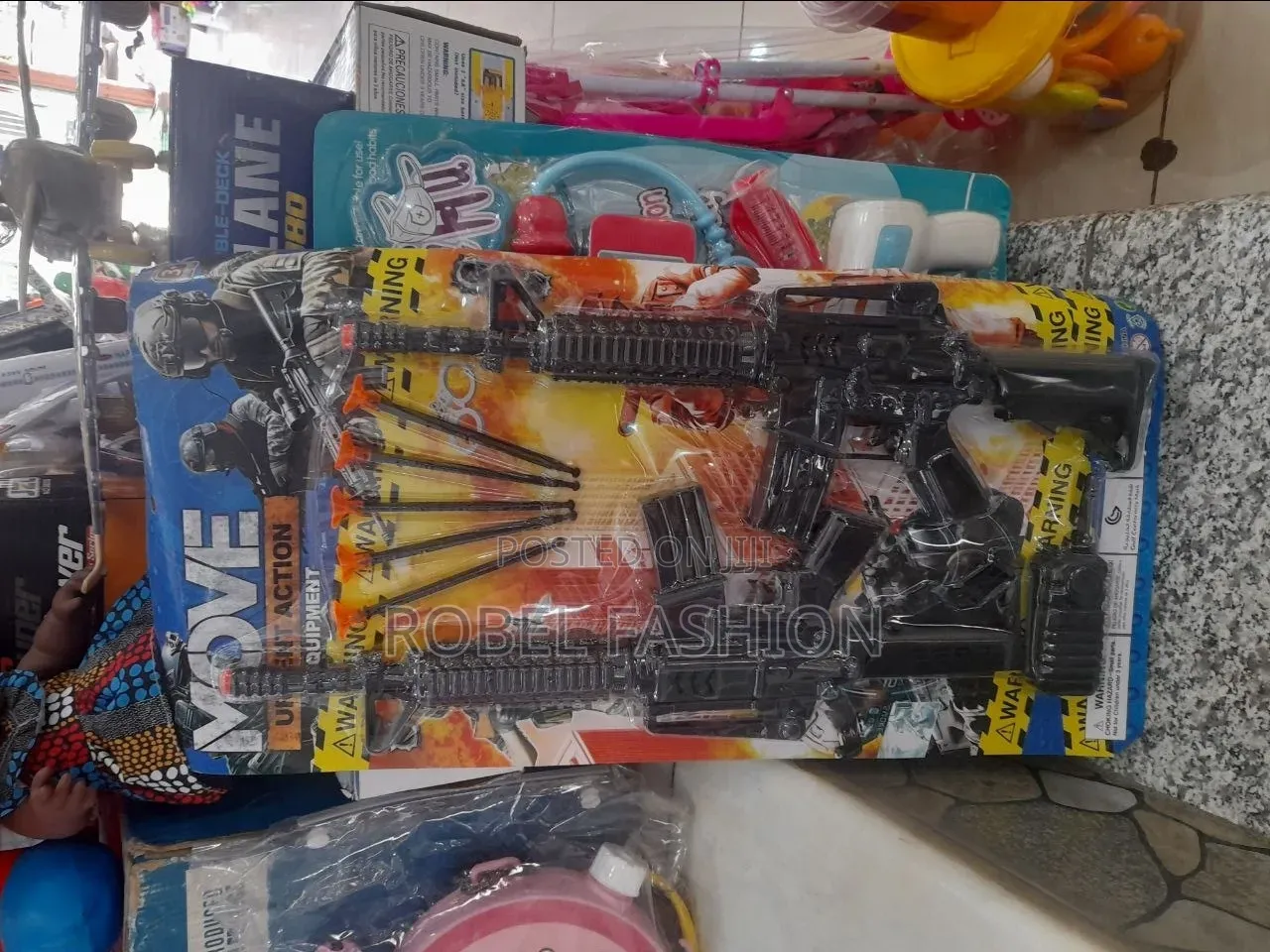 Double Plastic Kids Toy ባለ 2 የህፃናት ሽጉጥ Kids Toyes Shegute