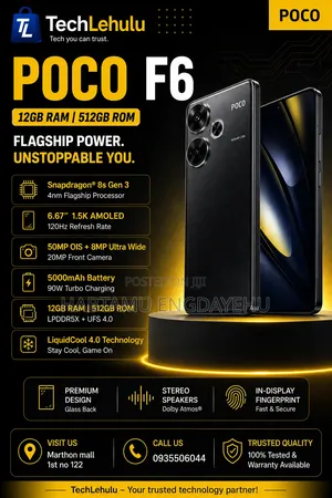 New Xiaomi Poco F6 512 GB Black