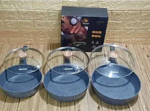 Momcoc ባለ ክዳን 3 PCS የሴራሚክ መጥበሻ/ Free Delivery