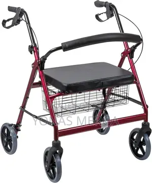 Walker焓甜rollator琪勠elderly, Foldable, Has 6 Wheels and a Footrest.