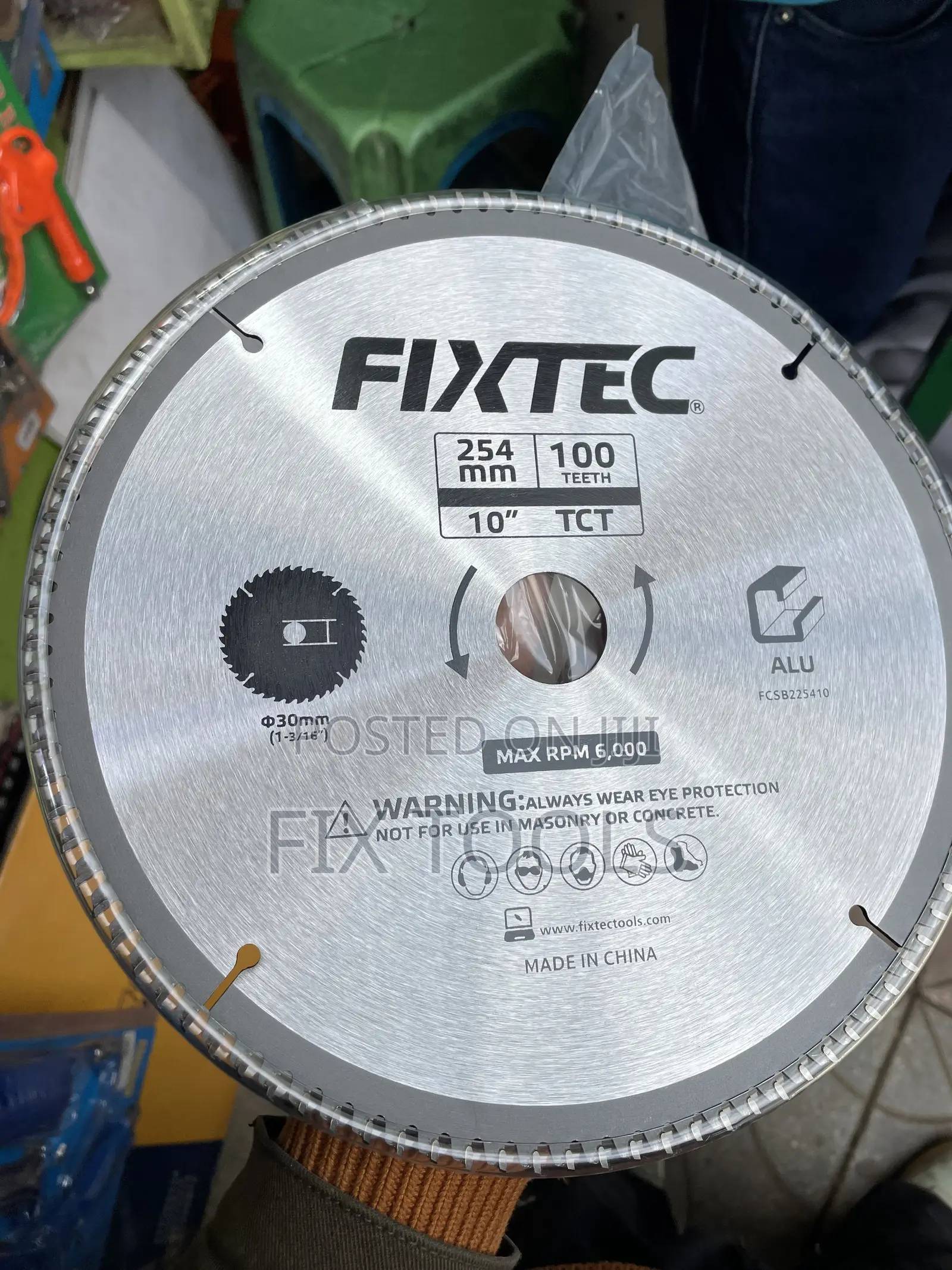 Aluminium Blade Fixtec Brand 255/100 Teeth