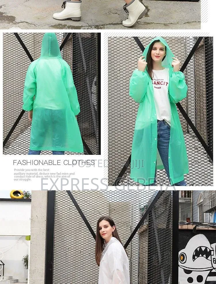 Reusable Waterproof Unisex Rain Coat የዝናብ ልብስ