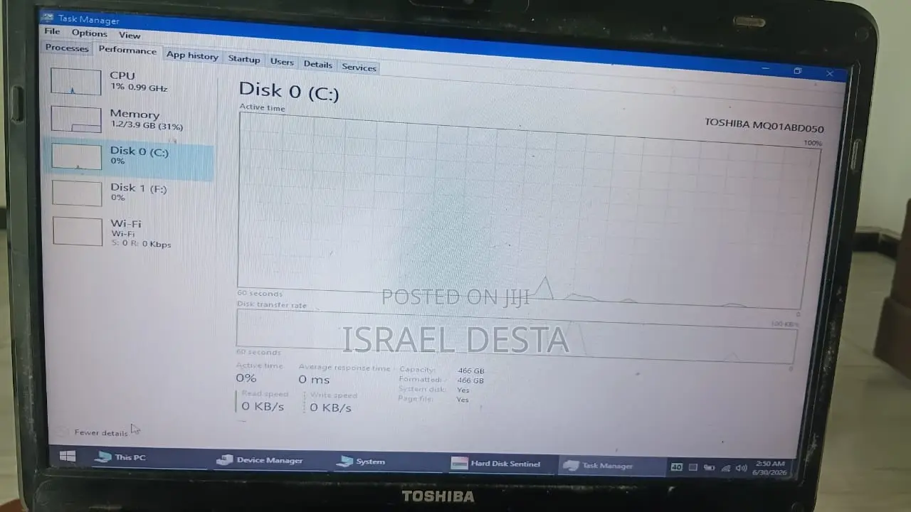 Laptop Toshiba 4GB Intel Core i3 HDD 500GB