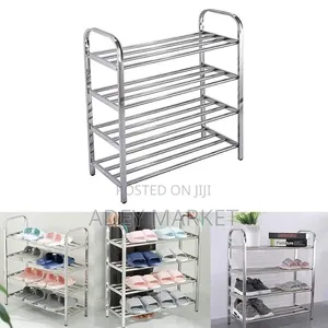 4 Layer Stainless Steel Shoes Rack .