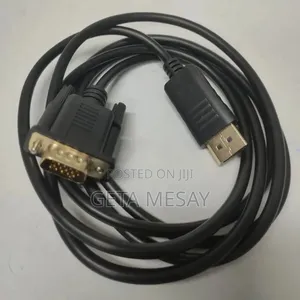 Displayport To Vga Cable - Premium Dp Male To Vga Male