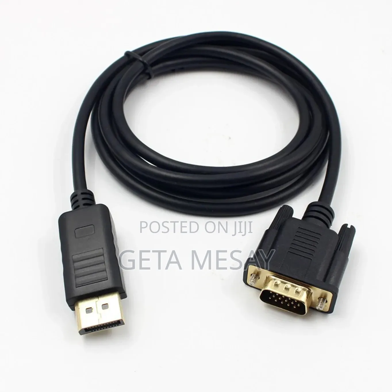 Displayport To Vga Cable - Premium Dp Male To Vga Male