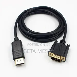 Displayport To Vga Cable - Premium Dp Male To Vga Male