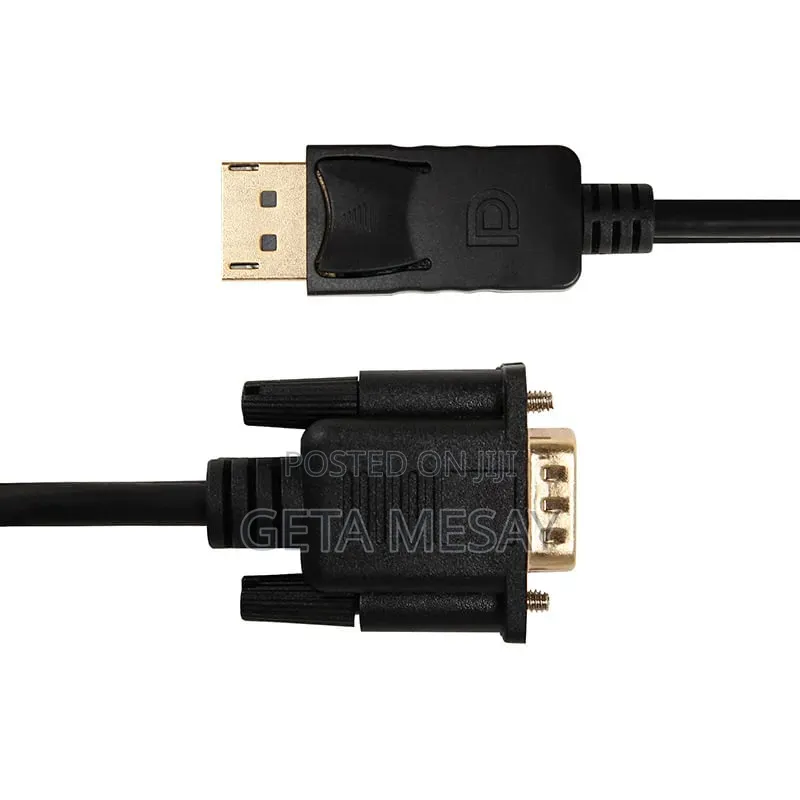 Displayport To Vga Cable - Premium Dp Male To Vga Male