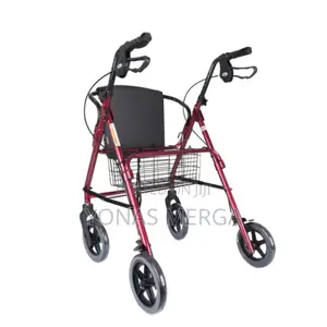 Lightweight Aluminium Rollator/Walker马姦built-in Cane/Walking Stick