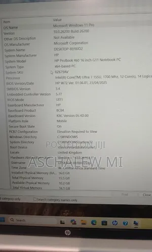 New Laptop HP EliteBook 640 G11 16GB Intel Core Ultra 7 SSD 1T