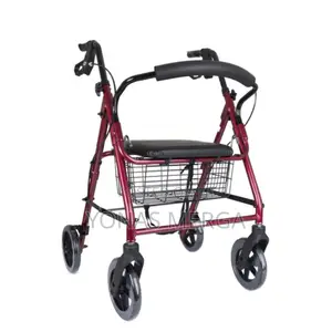 Four-Wheel Rollator Walker燄三with a Sling Backrest and Mesh Seat